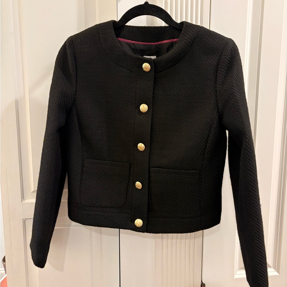 J. Crew Black Jacket with Gold Accents